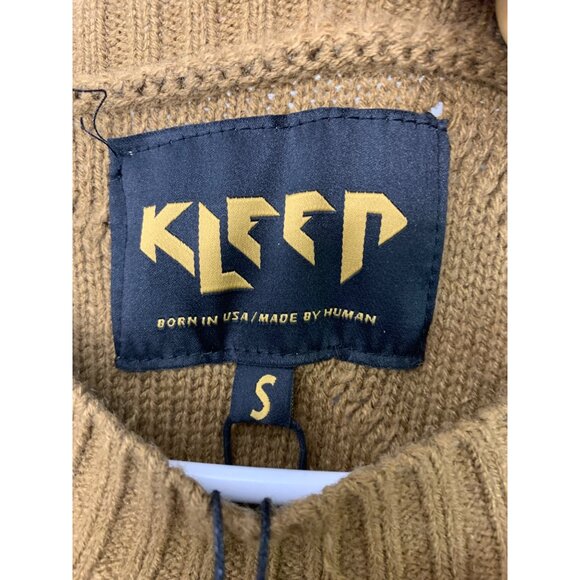 Rare Kleep Mens Small Shaggy Pullover Sweater Embroider FRESH spelled out 7547 - Picture 2 of 10